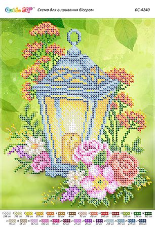 Схема для вишивки  Ліхтар літо (част.виш) Схема для вишивки  Ліхтар літо (част.виш)