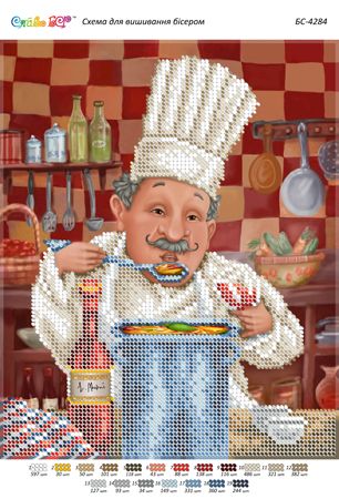 Схема для вишивки Повар ІV (част. виш.) Схема для вишивки Повар ІV (част. виш.)