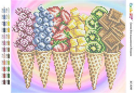 Схема для вишивки Ріжки з фруктами (част. виш.) Схема для вишивки Ріжки з фруктами (част. виш.)