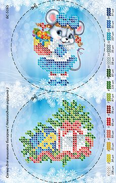 Новорічна іграшка для вишивки (заготовка не пошита) №27 Новорічна іграшка для вишивки (заготовка не пошита) №27