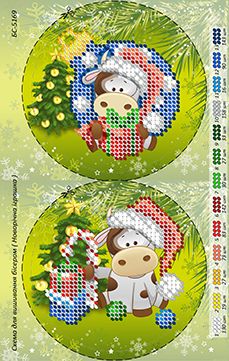 Новорічна іграшка для вишивки (заготовка не пошита) №29 Новорічна іграшка для вишивки (заготовка не пошита) №29