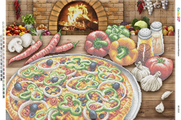 Схема для вишивки Піца (част. виш.) Схема для вишивки Піца (част. виш.)