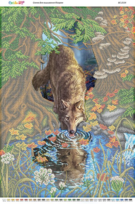 Схема для вишивки Вовк (част. виш.) Схема для вишивки Вовк (част. виш.)