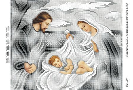 Схема для вишивки Ісус в колисці (срібна) Схема для вишивки Ісус в колисці (срібна)