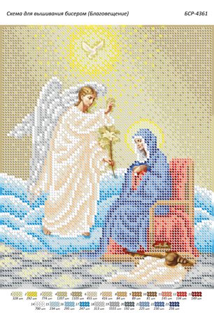 Схема для вишивки Благовіщення Пресвятої Богородиці Схема для вишивки Благовіщення Пресвятої Богородиці