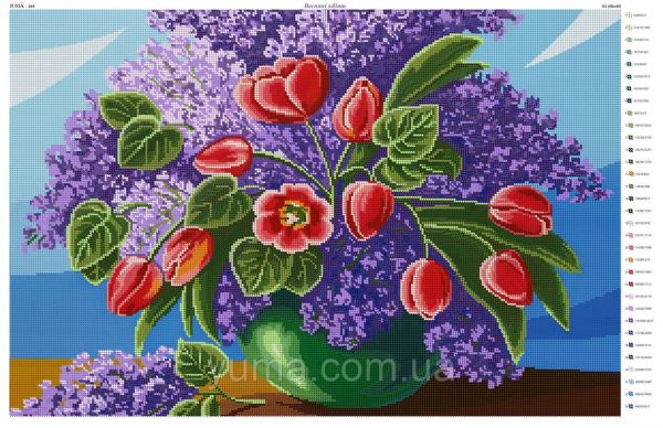 Схема для вишивки  частична  Букет Бузку Схема для вишивки  частична  Букет Бузку