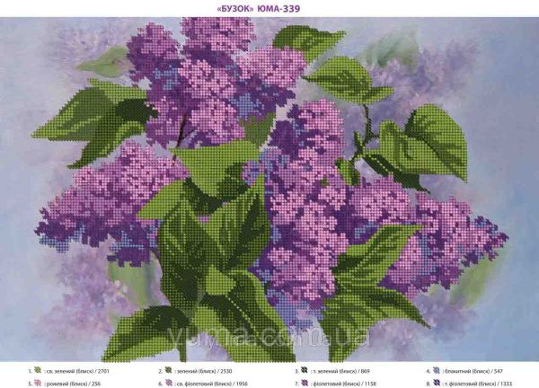 Схема для вишивки Букет Бузку Схема для вишивки Букет Бузку