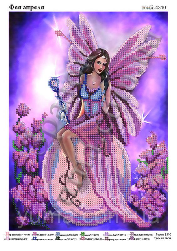 Схема для вишивки Фея Квітня Схема для вишивки Фея Квітня