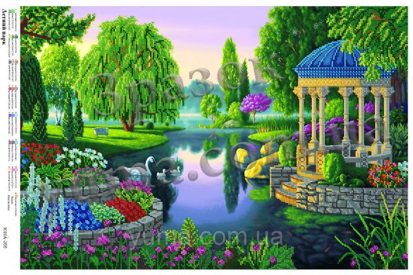 Схема для вишивки  Літній Парк Схема для вишивки  Літній Парк