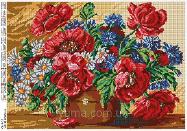 Схема для вишивки Маки Схема для вишивки Маки