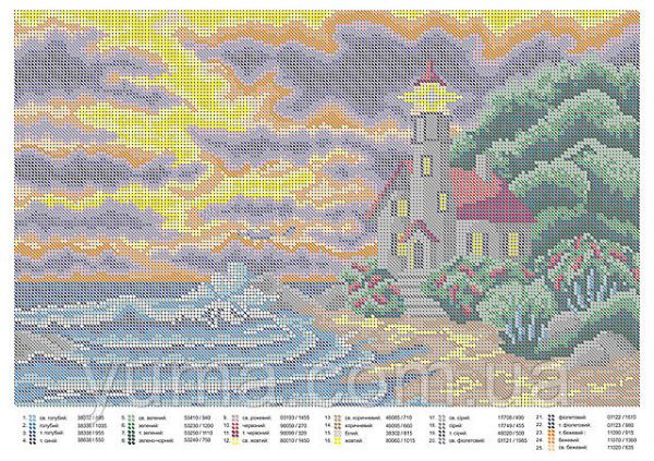 Схема для вишивки повна Маяк Схема для вишивки повна Маяк