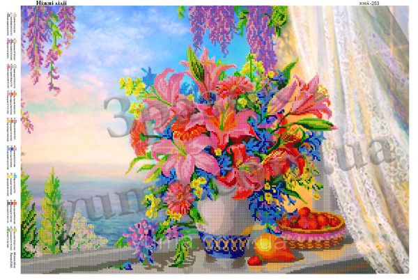 Схема для вишивки  Ніжні Лілії Схема для вишивки  Ніжні Лілії