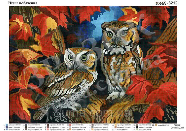 Схема для вишивки Нічне побачення Схема для вишивки Нічне побачення