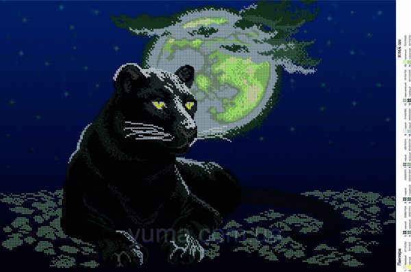 Схема для вишивки Пантера Схема для вишивки Пантера
