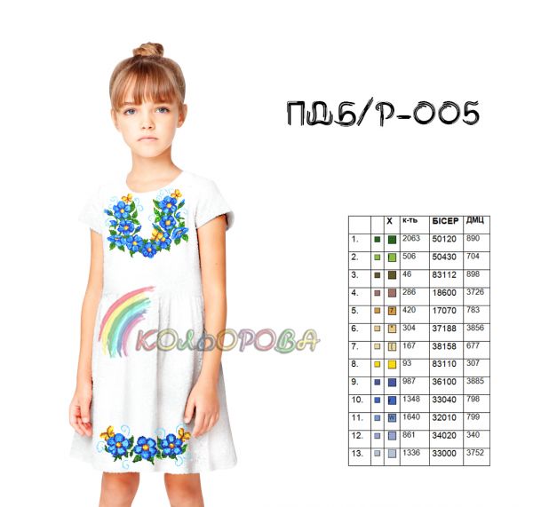 Плаття дитяче без рукавів №5 (заготовка не пошита)
