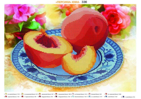 Схема для вишивки Персики Схема для вишивки Персики