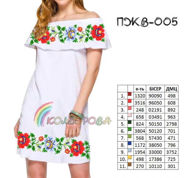 Жіноче плаття без рукавів з воланом №5 (заготовка не пошита)