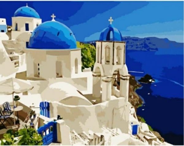 Картина за номерами Сонячний Санторіні