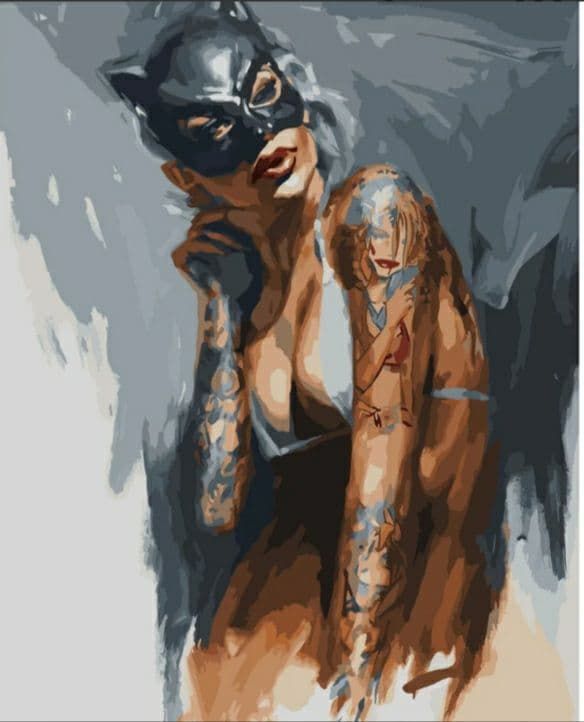 Картина за номерами Жінка-кішка