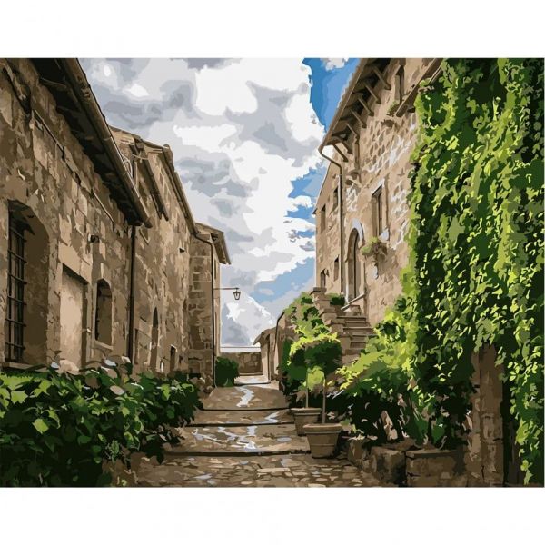 Картина за номерами Вулиця історичного району міста
