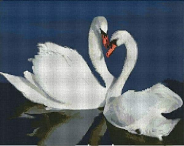 Алмазна мозаїка Лебеді