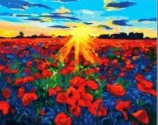 Картина за номерами Яскраве макове поле