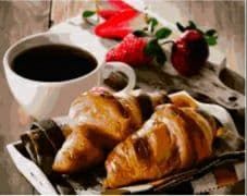 Картина за номерами Ранкова кава з круасанами