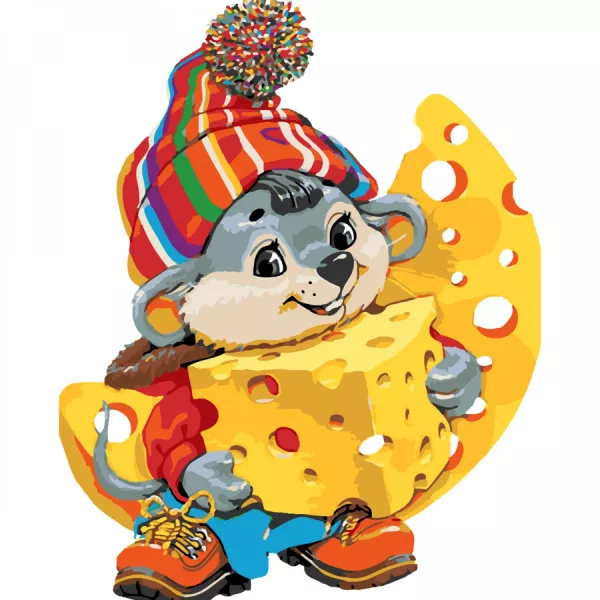 Набір для розпису по номерах Мишка з сиром