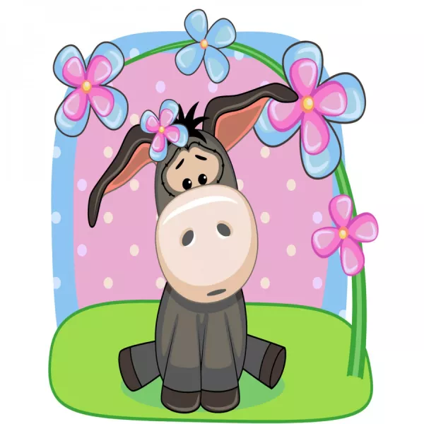 Набір для розпису по номерах Ослик в квітах