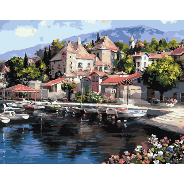 Картина за номерами   Морське містечко