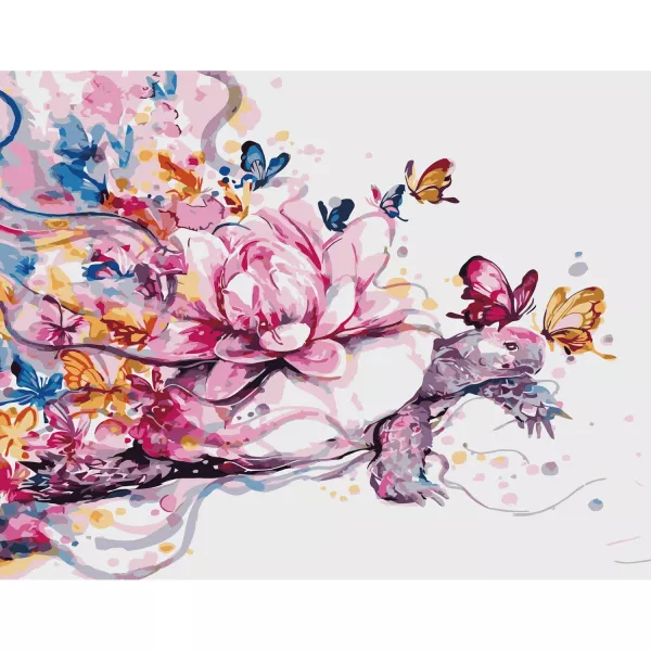 Картина за номерами Квіткова черепаха