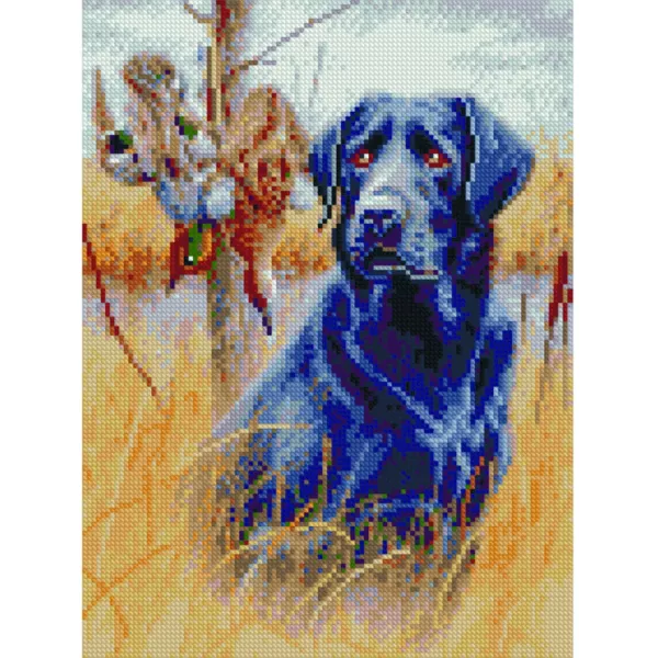 Алмазна мозаїка Лабрадор на полюванні