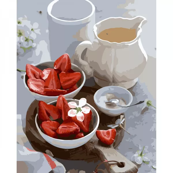 Картина за номерами Полунична ніжність