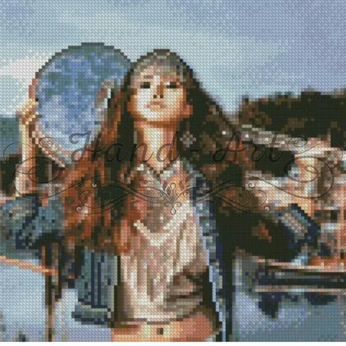 Алмазна мозаїка Дівчина з мандалиною