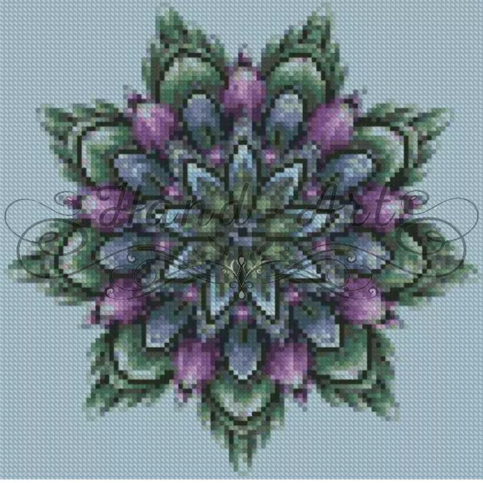 Алмазна мозаїка Квітковий візерунок