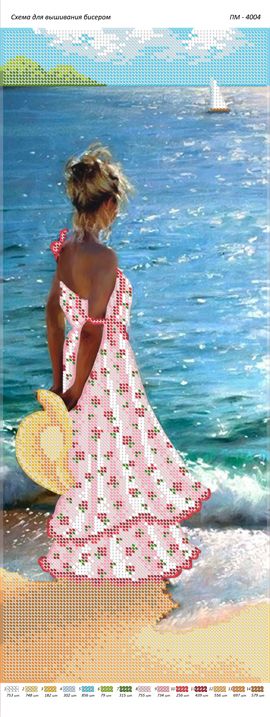 Панно для вишивки Дівчина біля моря