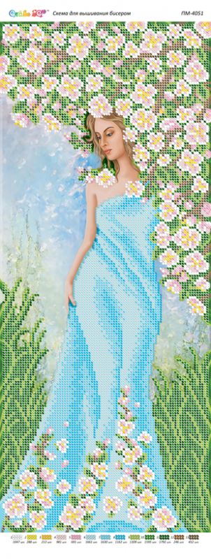 Панно для вишивки Дівчина -весна