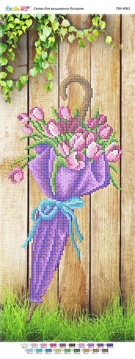 Панно для вишивки Тюльпани у парасольці