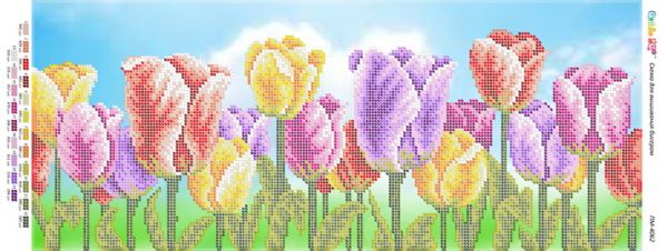 Панно для вишивки  Поле тюльпанів