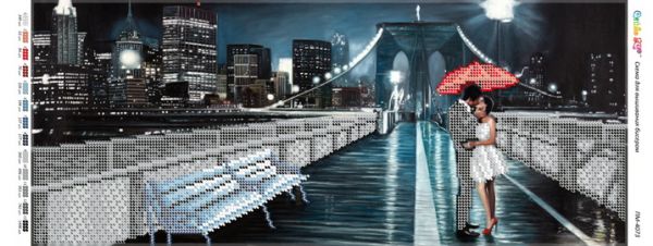 Панно для вишивки Мерлін Монро на фоні Нью-Йорка
