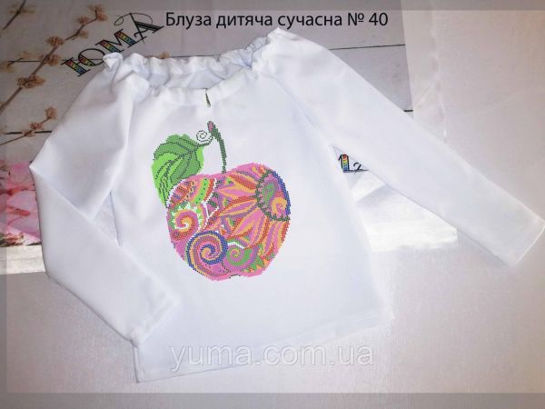 Пошита блуза під вишивку дитяча сучасна №40 Пошита блуза під вишивку дитяча сучасна №40