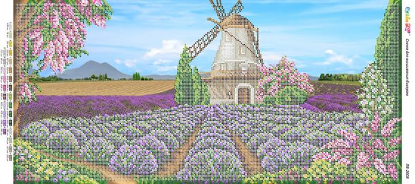 Панно для вишивки  Лавандове поле