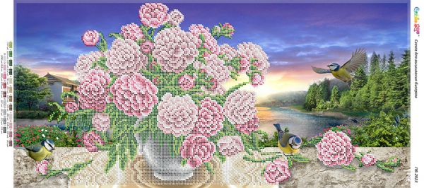 Панно для вишивки  Ніжні квіти