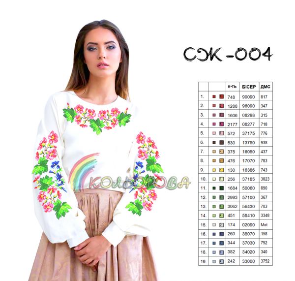 Сорочка жіноча №4 (заготовка не пошита)