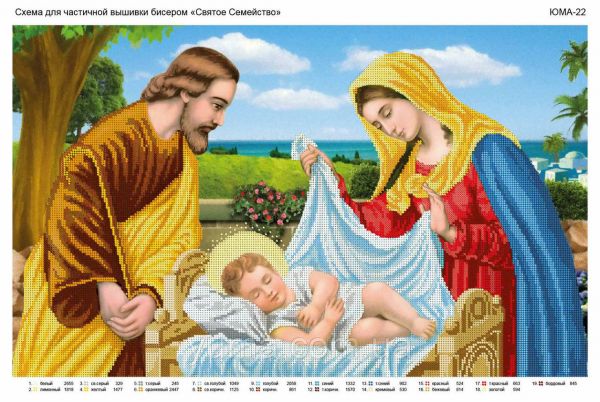 Святе Сімейство часткова вишивка Святе Сімейство часткова вишивка