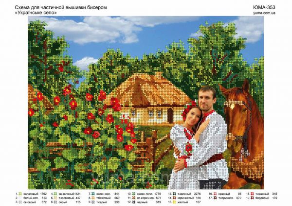 Схема для вишивки Українське Село Схема для вишивки Українське Село
