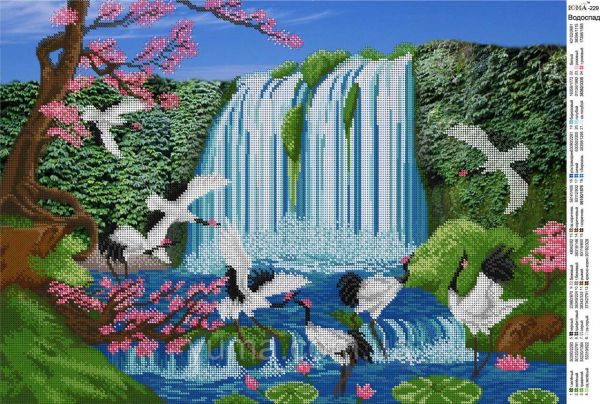 Схема для вишивки  Водоспад Схема для вишивки  Водоспад