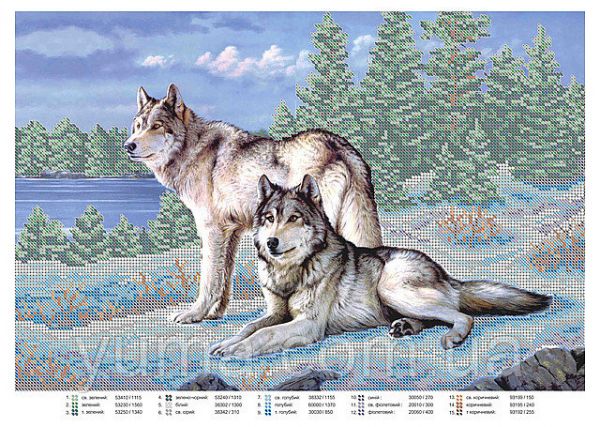 Схема для вишивки Вовки Схема для вишивки Вовки