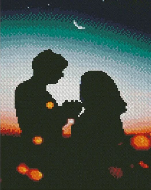 Алмазна мозаїка  Пропозиція під місяцем