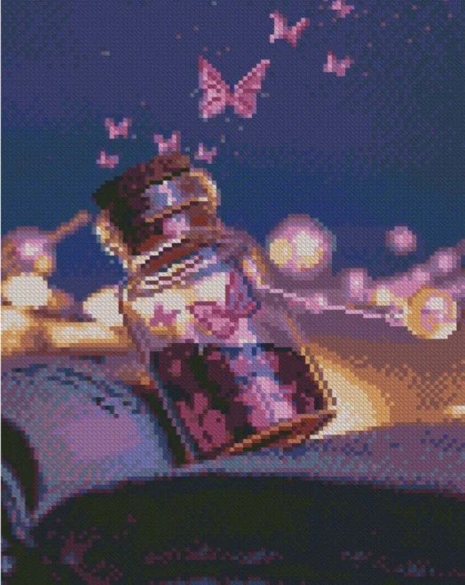 Алмазна мозаїка Скляночка метеликів